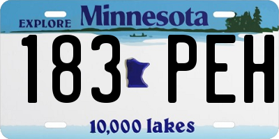 MN license plate 183PEH