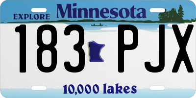 MN license plate 183PJX