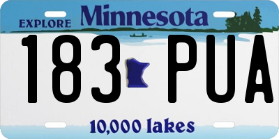 MN license plate 183PUA