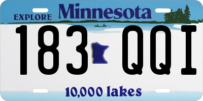 MN license plate 183QQI