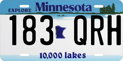 MN license plate 183QRH