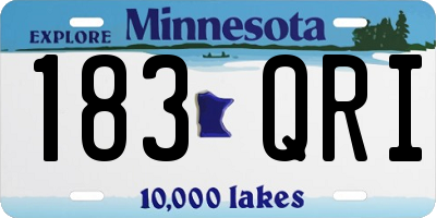 MN license plate 183QRI