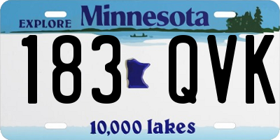 MN license plate 183QVK