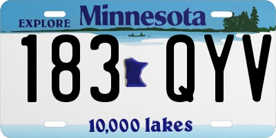 MN license plate 183QYV