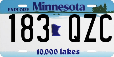 MN license plate 183QZC