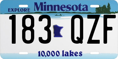 MN license plate 183QZF