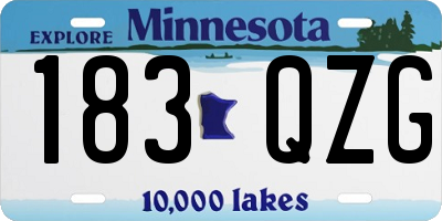 MN license plate 183QZG