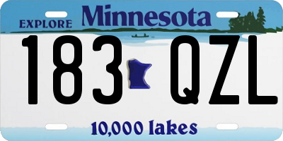 MN license plate 183QZL