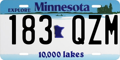 MN license plate 183QZM