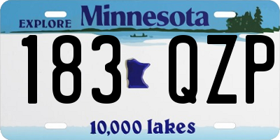 MN license plate 183QZP