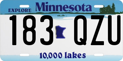 MN license plate 183QZU