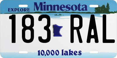MN license plate 183RAL