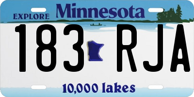 MN license plate 183RJA