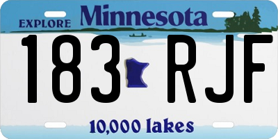 MN license plate 183RJF