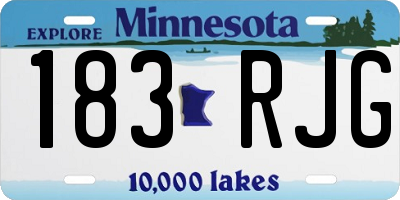 MN license plate 183RJG