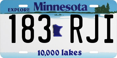 MN license plate 183RJI