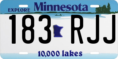 MN license plate 183RJJ