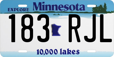 MN license plate 183RJL
