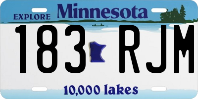 MN license plate 183RJM