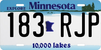 MN license plate 183RJP