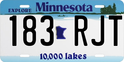 MN license plate 183RJT