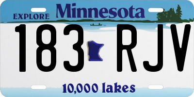 MN license plate 183RJV