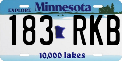 MN license plate 183RKB