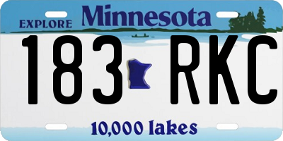 MN license plate 183RKC