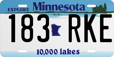 MN license plate 183RKE
