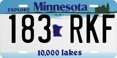 MN license plate 183RKF