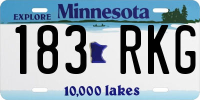 MN license plate 183RKG