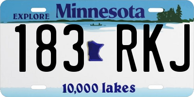 MN license plate 183RKJ