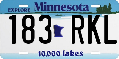 MN license plate 183RKL