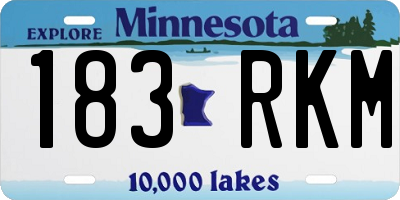 MN license plate 183RKM