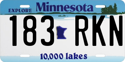 MN license plate 183RKN