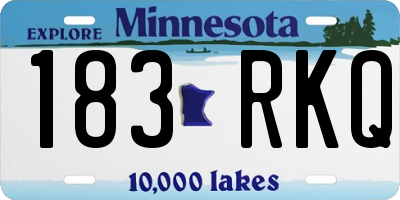 MN license plate 183RKQ