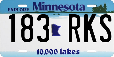 MN license plate 183RKS