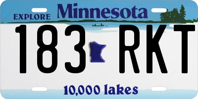 MN license plate 183RKT