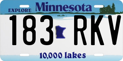 MN license plate 183RKV