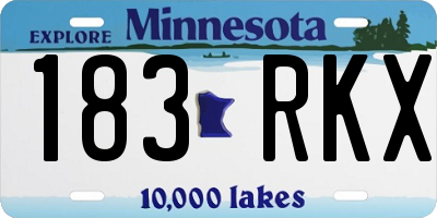 MN license plate 183RKX
