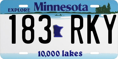 MN license plate 183RKY
