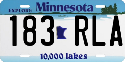 MN license plate 183RLA