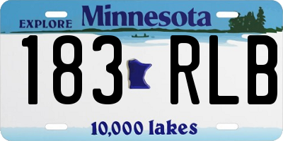 MN license plate 183RLB