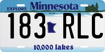 MN license plate 183RLC