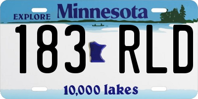 MN license plate 183RLD