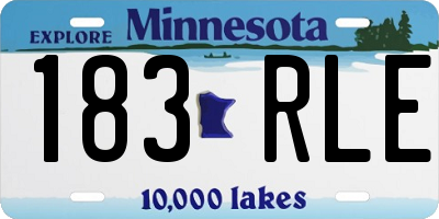MN license plate 183RLE