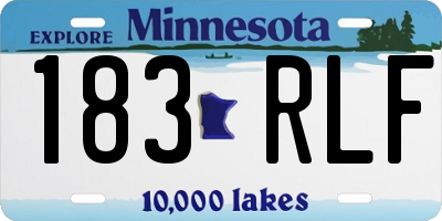 MN license plate 183RLF