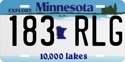 MN license plate 183RLG