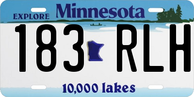 MN license plate 183RLH