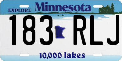 MN license plate 183RLJ